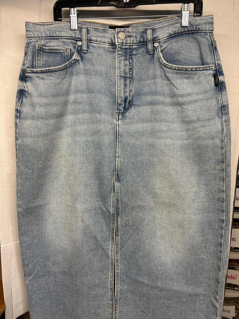 Silver Jeans Light Blue Straight Denim Skirt